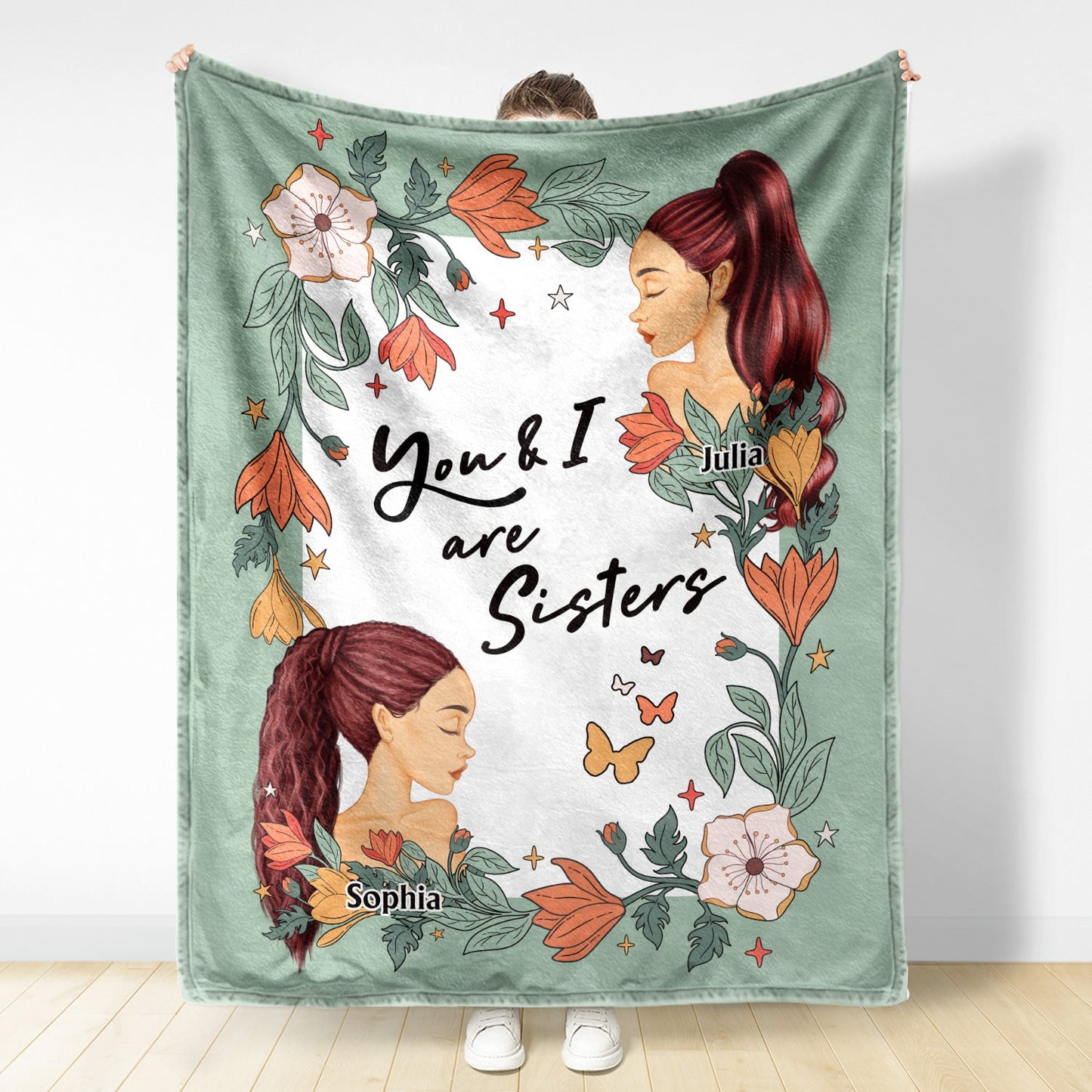 Heartfelt 'You & I Are Twins' Personalized Blanket for Sisters & Best Friends