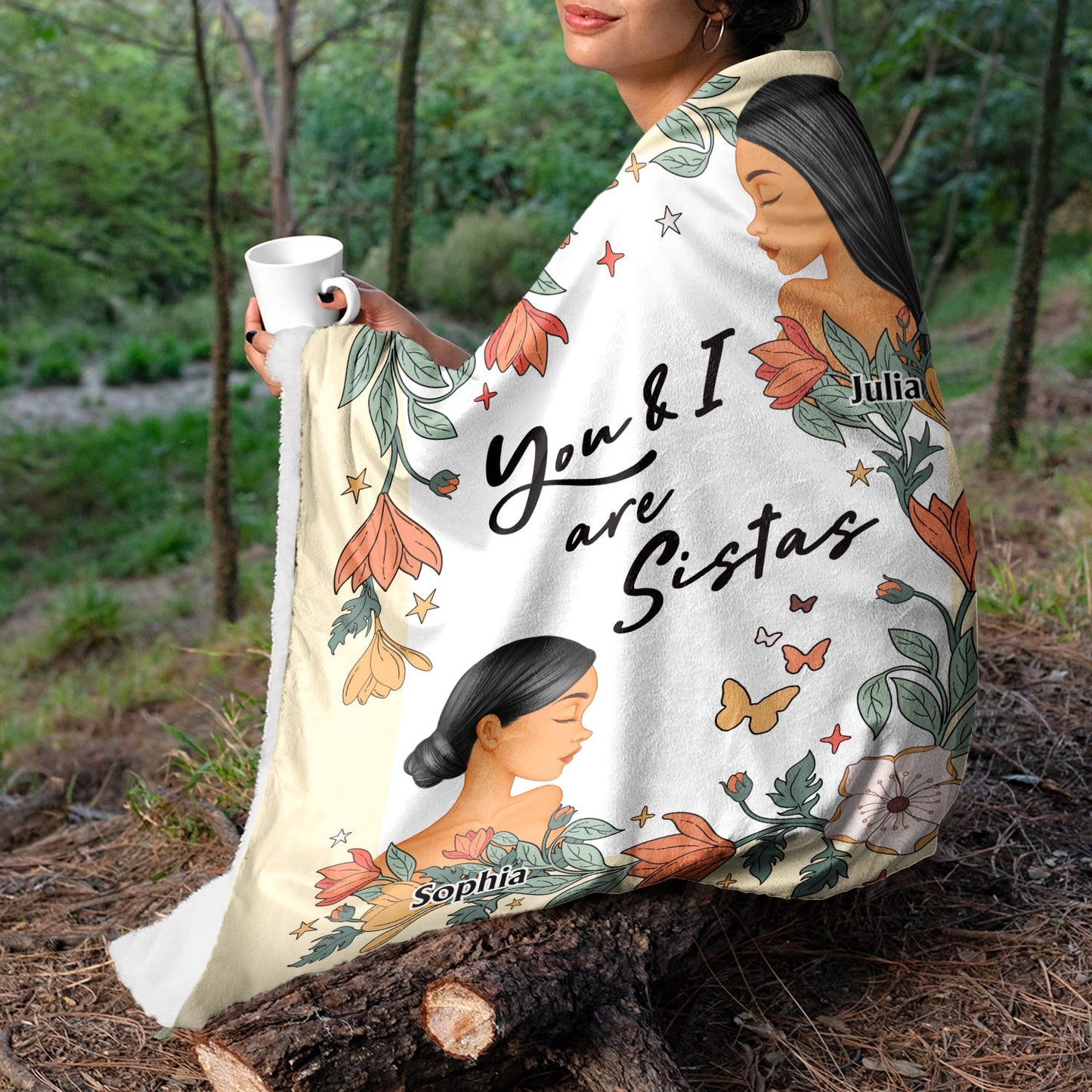 Heartfelt 'You & I Are Twins' Personalized Blanket for Sisters & Best Friends