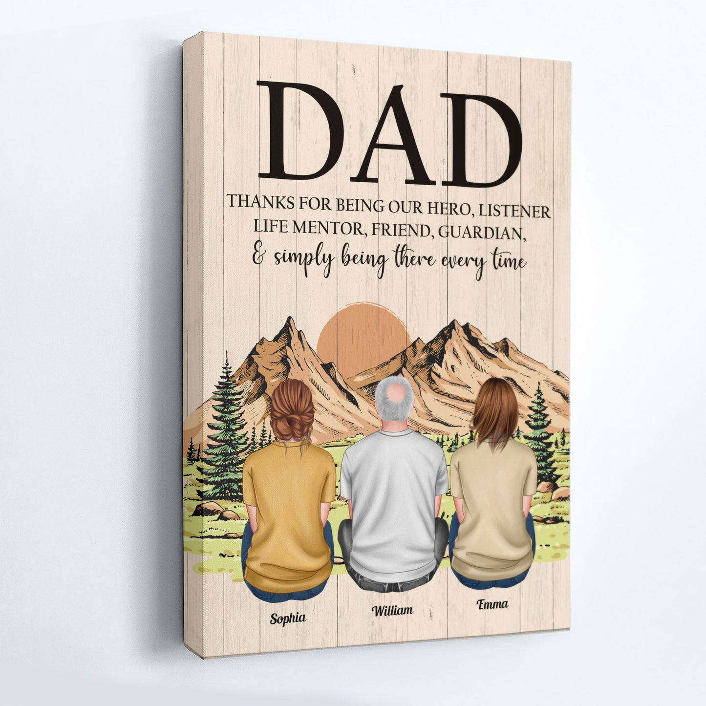 Thanks For Being Our Hero, Listener, Life Mentor - Personalized Canvas