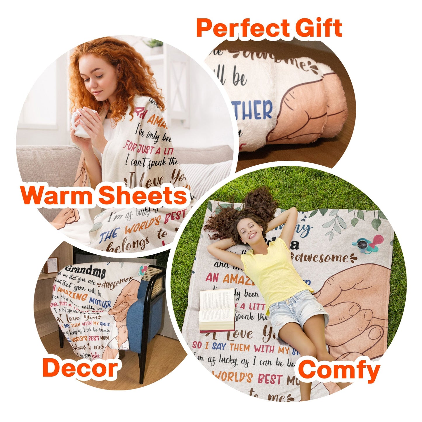 Personalized 'World's Best Mom Belongs To Me' Blanket for Mommy Grandma