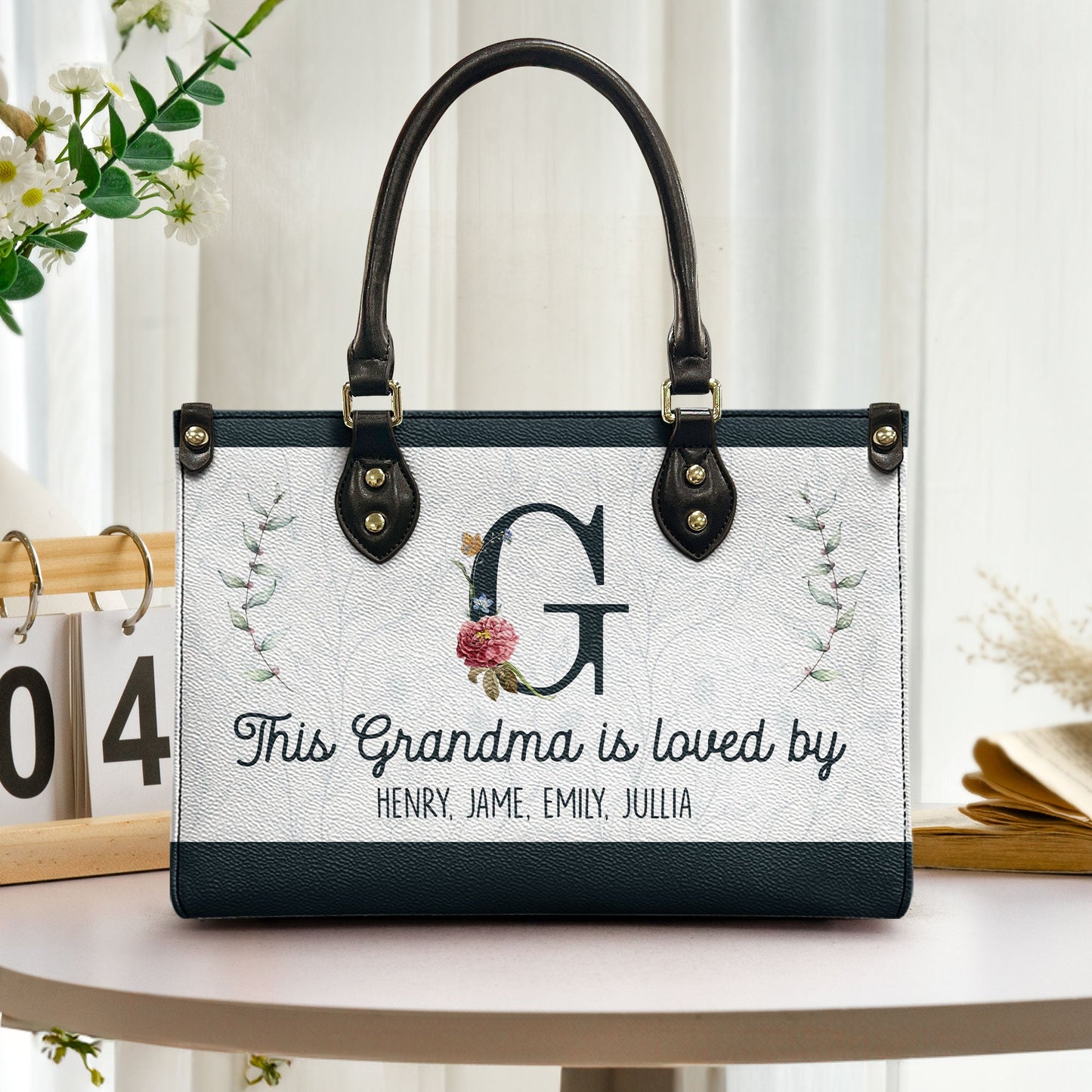 Personalized 'This Grandma Is Loved By' Tote Bag - Gift for Grandma