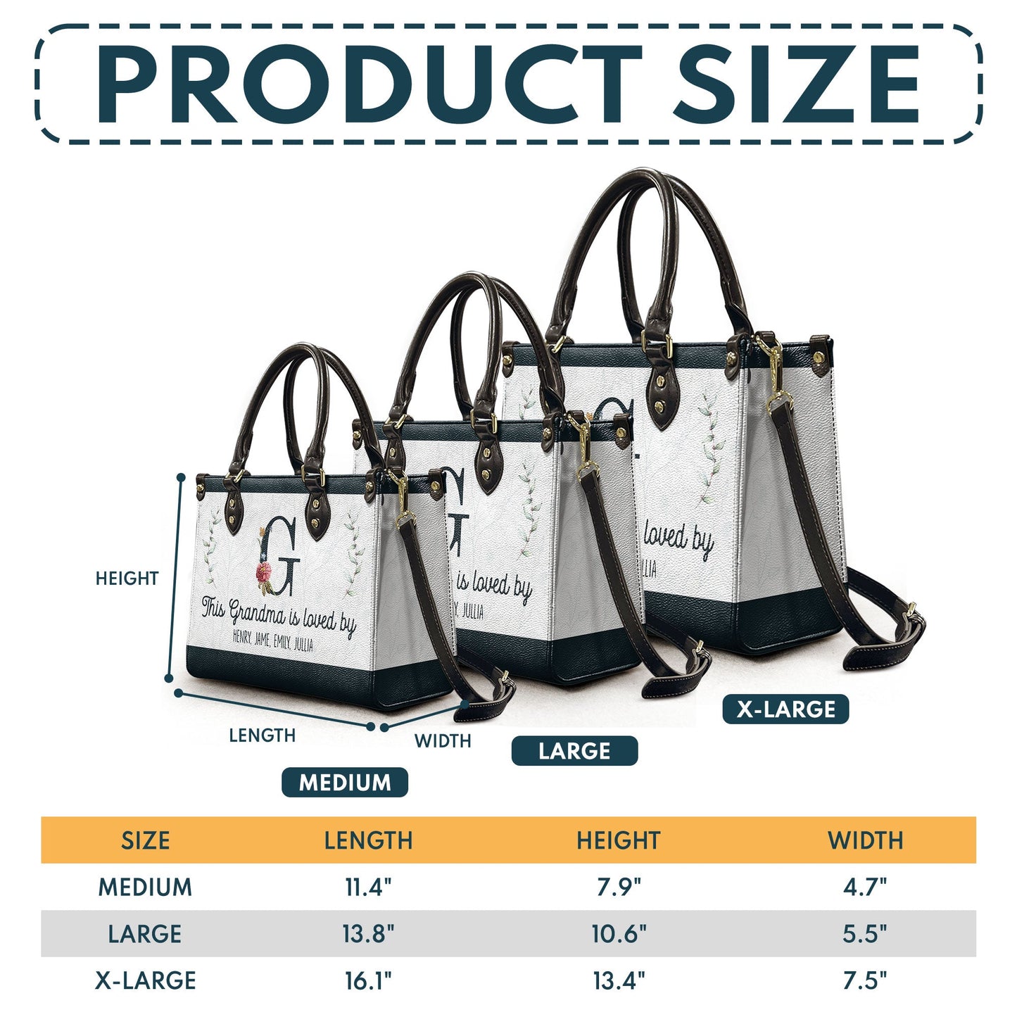 Personalized 'This Grandma Is Loved By' Tote Bag - Gift for Grandma