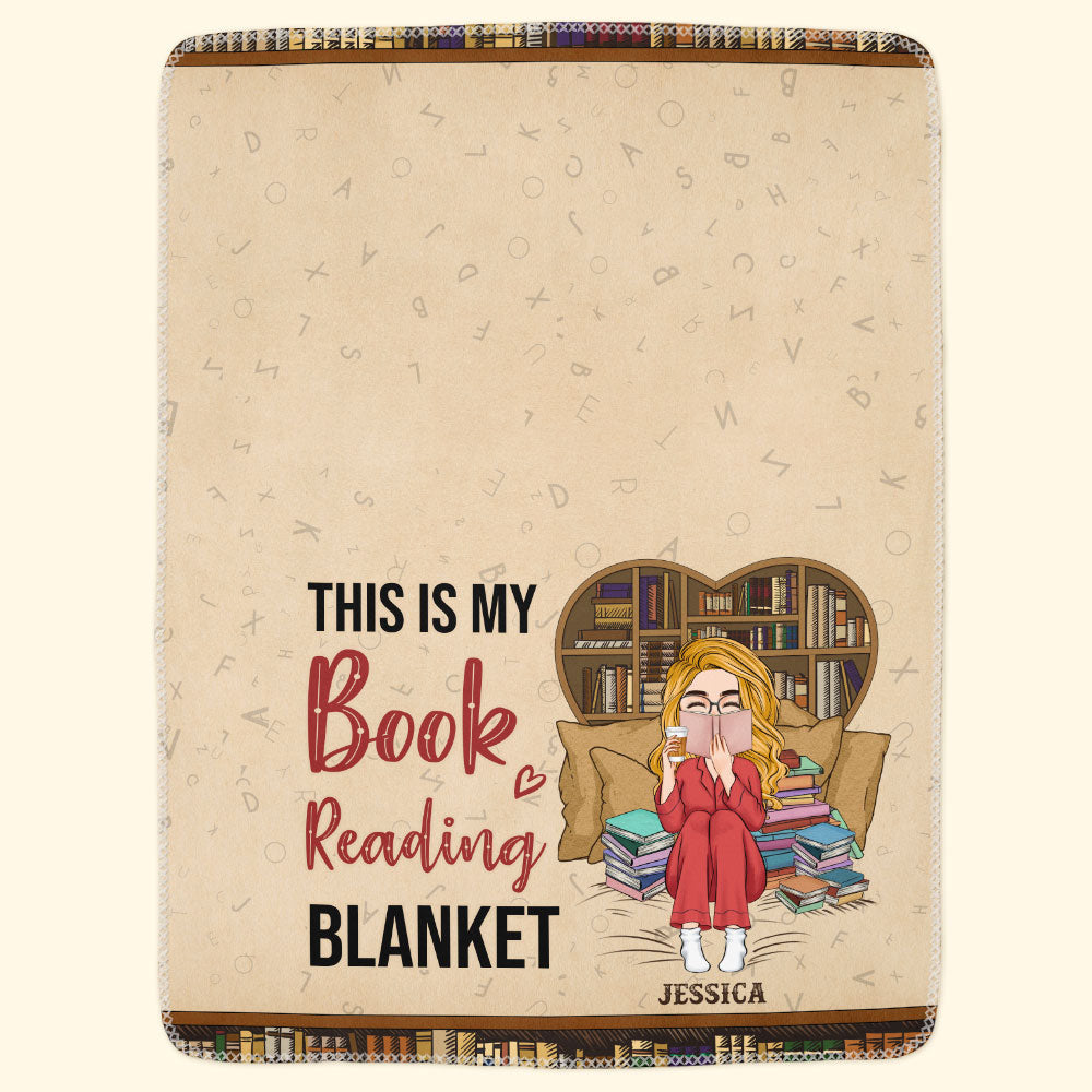 Personalized 'This Is My Book Reading Blanket' for Book Lovers & Readers