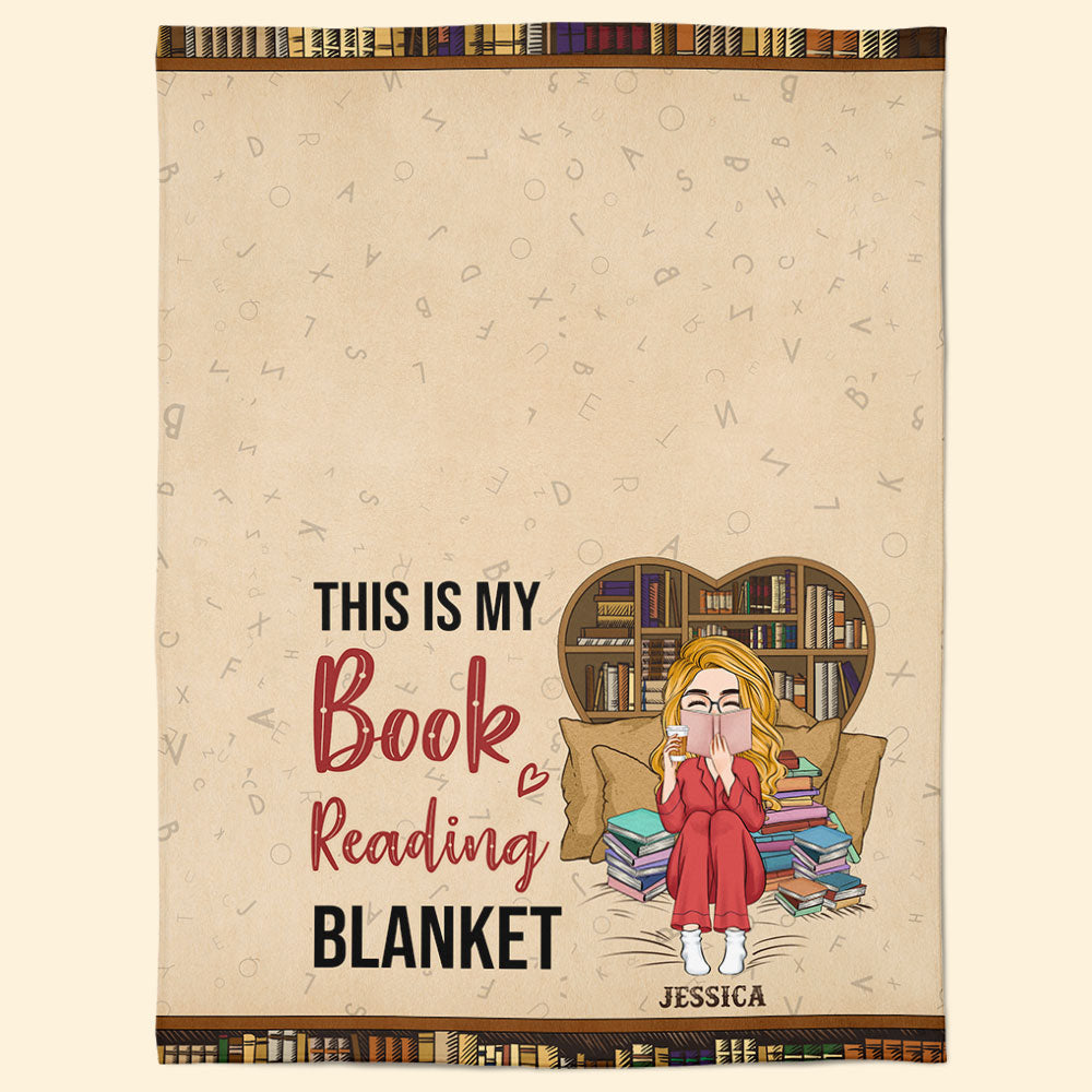 Personalized 'This Is My Book Reading Blanket' for Book Lovers & Readers