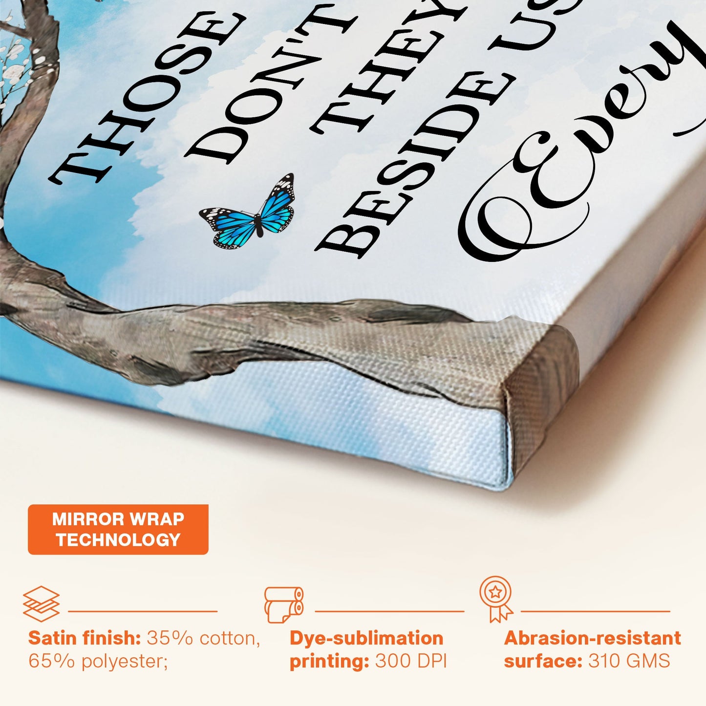 Personalized Memorial For Loved One Canvas: 'Those We Love Don't Go Away' Sympathy Gift