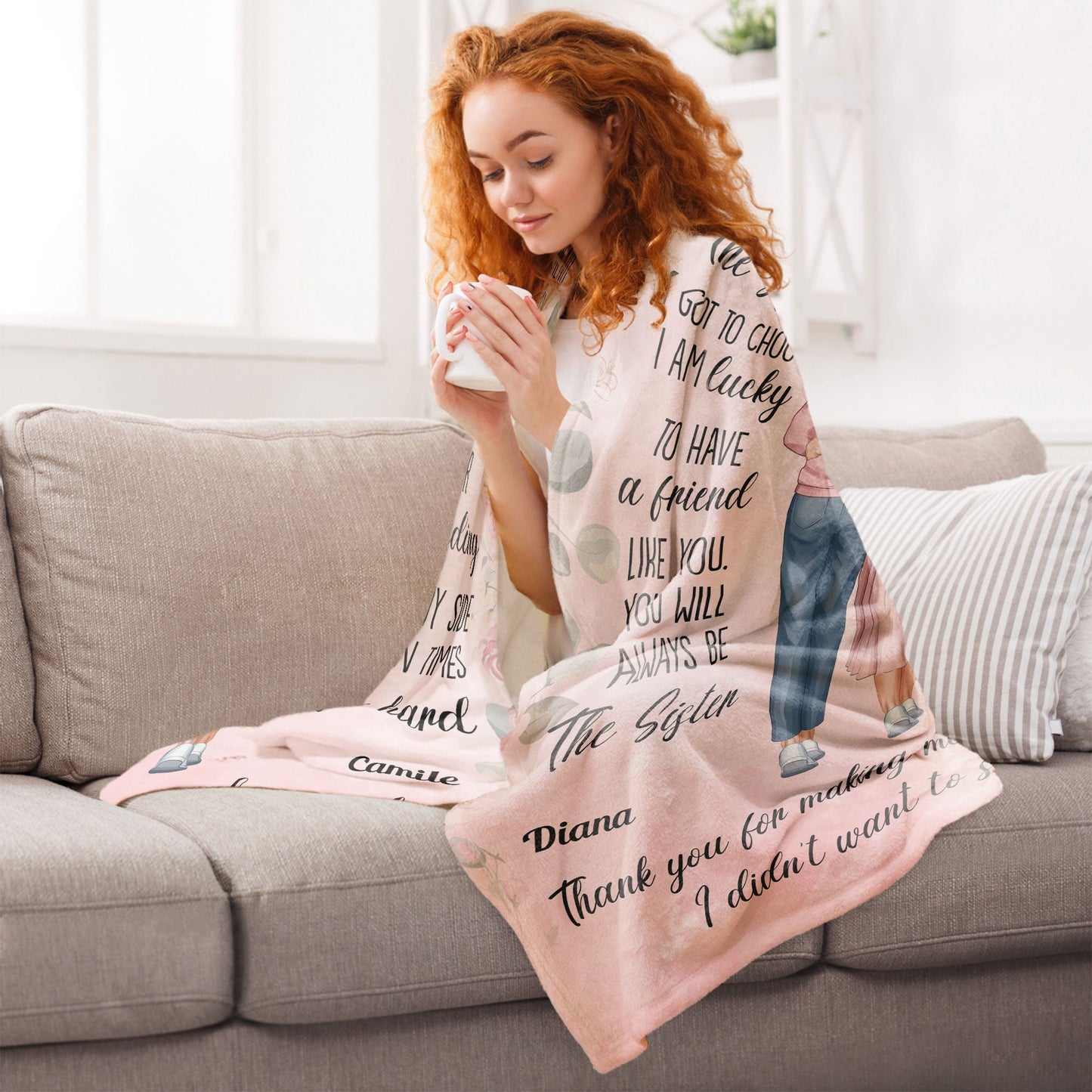 Custom Bestie Blanket: 'You Are The Sister I Got To Choose' Gift