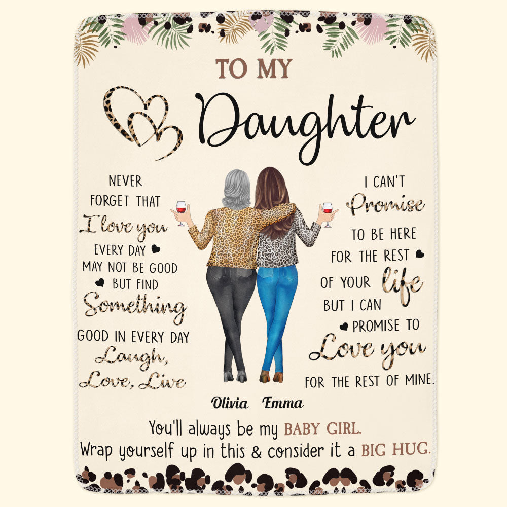 To My Daughter: Personalized Blanket Full of Love, Laughter, and Unbreakable Bonds
