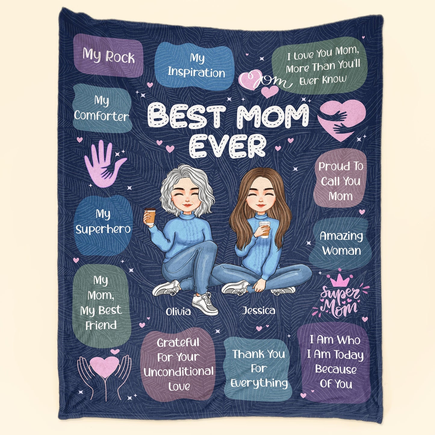 Personalized Mother-Daughter Blanket: 'I Am Who I Am Today Because Of You'