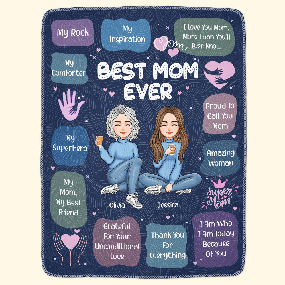 Personalized Mother-Daughter Blanket: 'I Am Who I Am Today Because Of You'