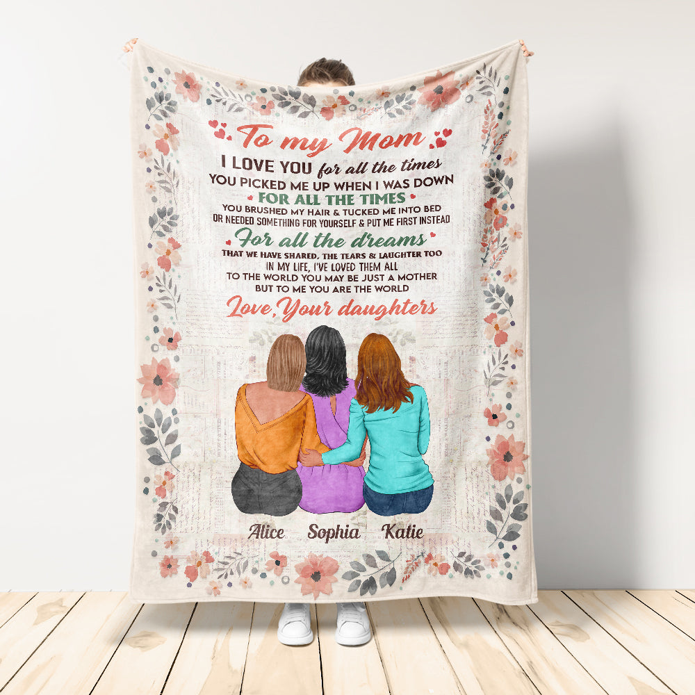 Personalized 'To My Mom, You Are The World' Blanket from Daughters