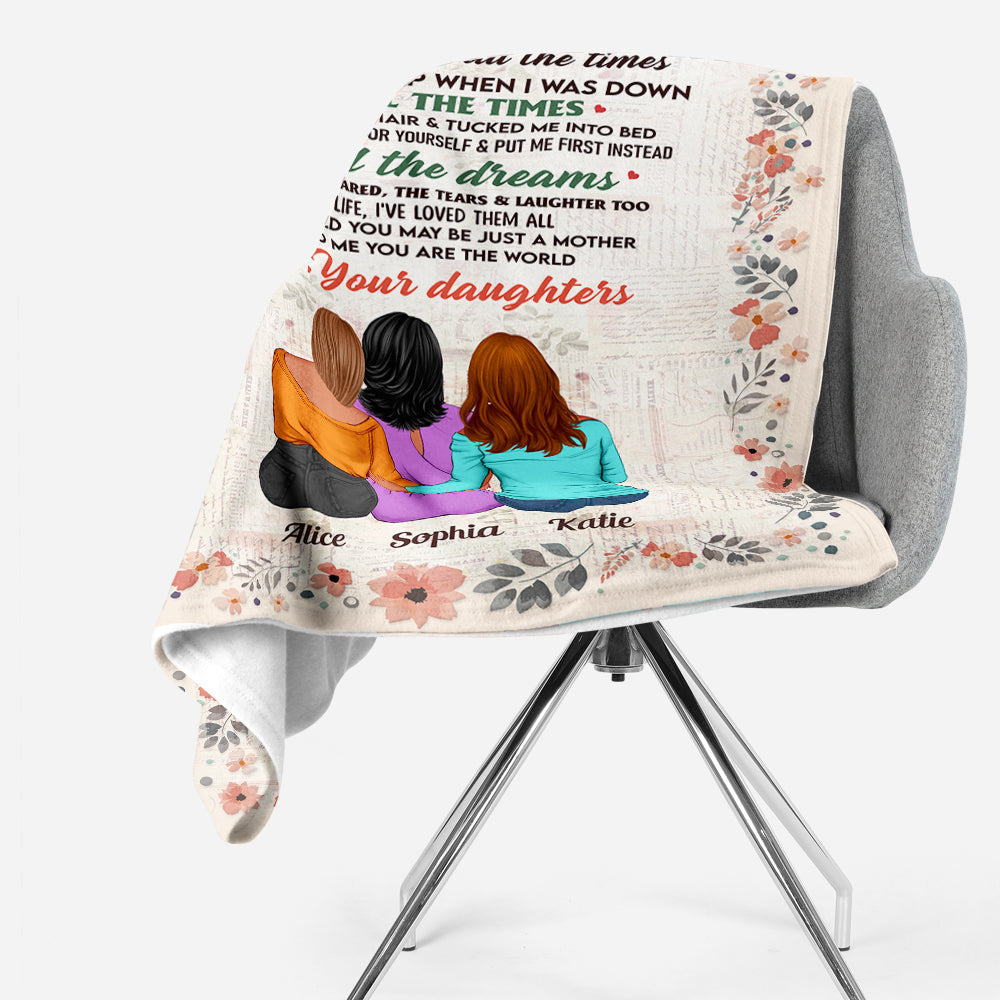 Personalized 'To My Mom, You Are The World' Blanket from Daughters