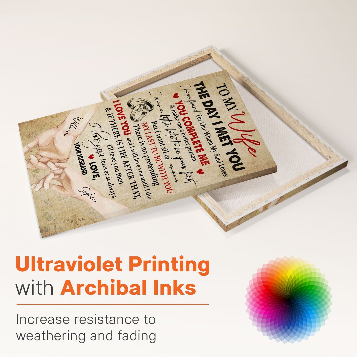 Personalized 'You Complete Me' Canvas | Heartfelt Gift for Wife - Anniversary & Valentine's