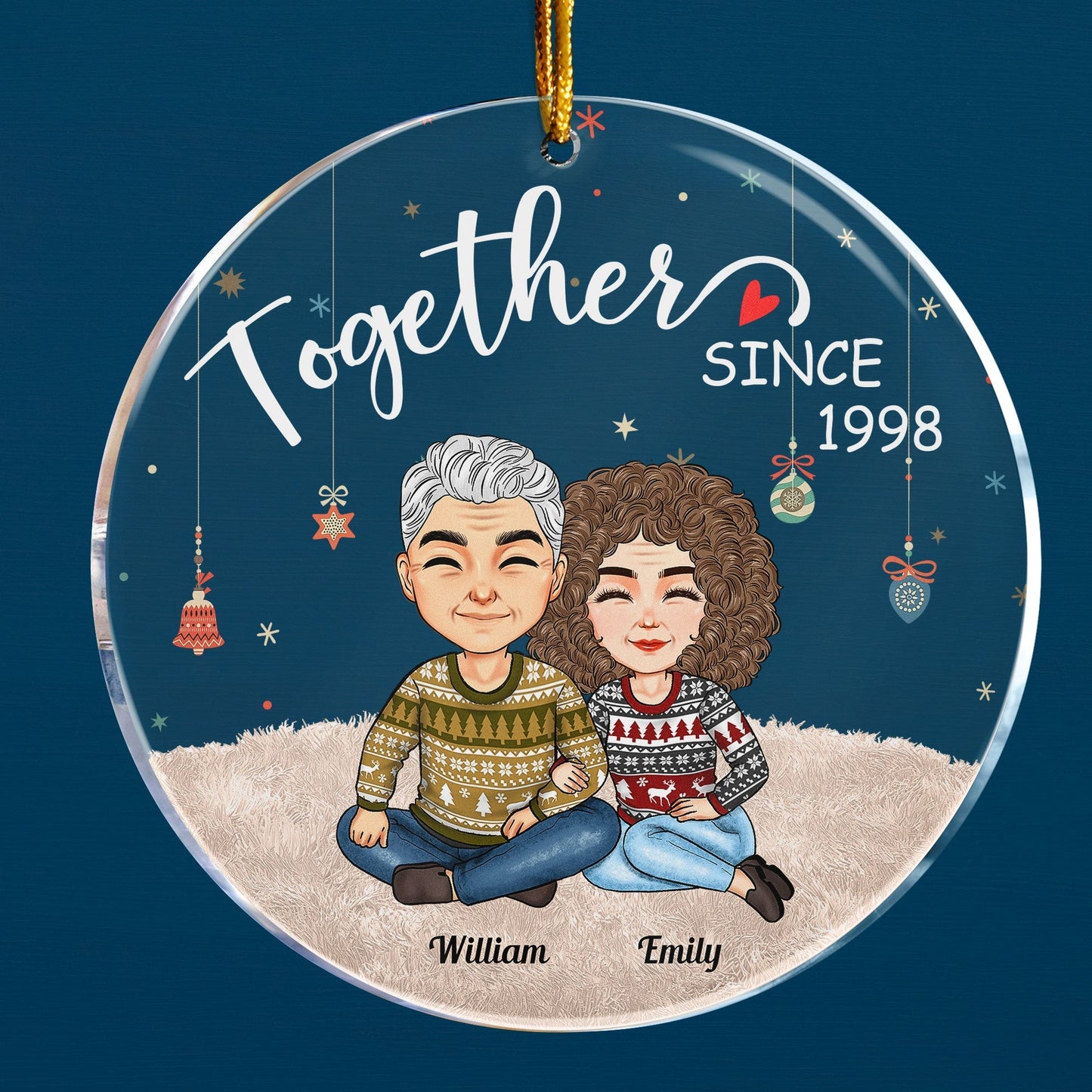 Custom "Together Since" Acrylic Ornament - Personalized Couple Anniversary Gift