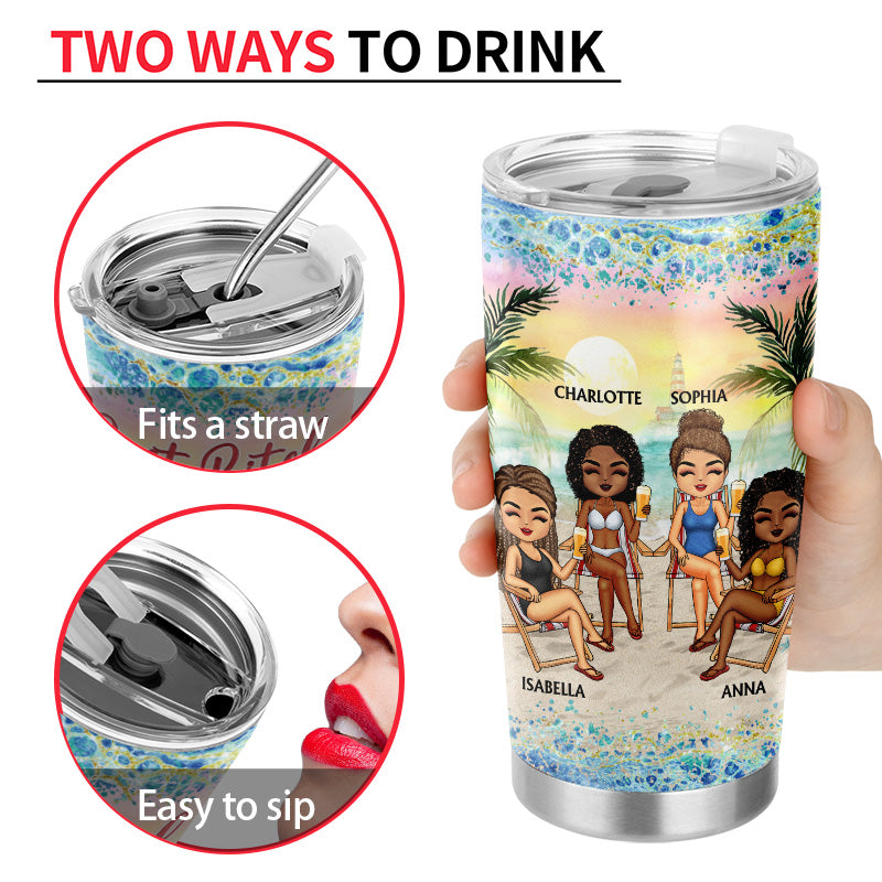 Heartfelt Personalized Best Friend Tumbler - 'I Love You To The Beach & Back'