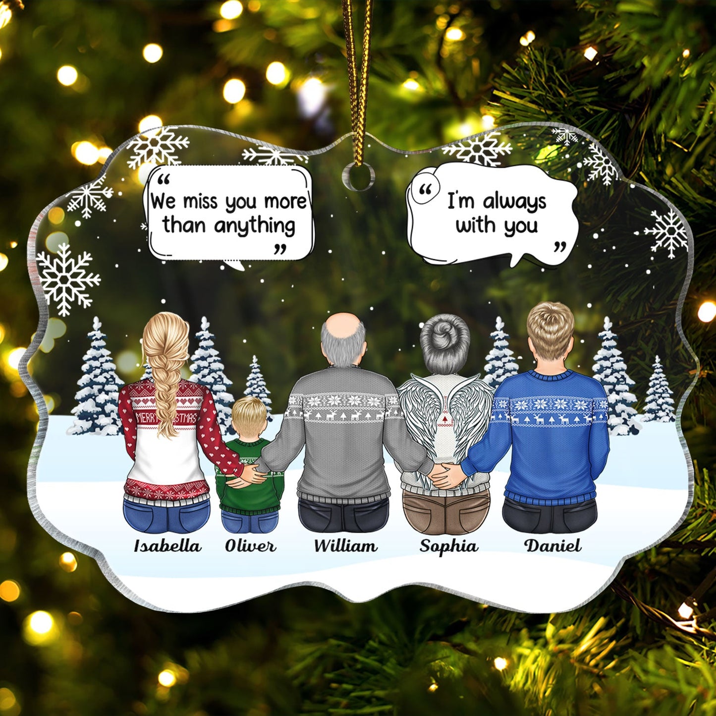 Personalized Memorial For Loved One Family Ornament: 'I'm Always With You' Keepsake Gift