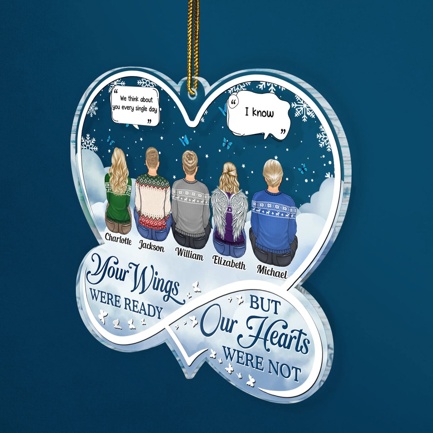 Personalized 'Forever Loved' Memorial For Loved One Ornament - Heartfelt Family Keepsake