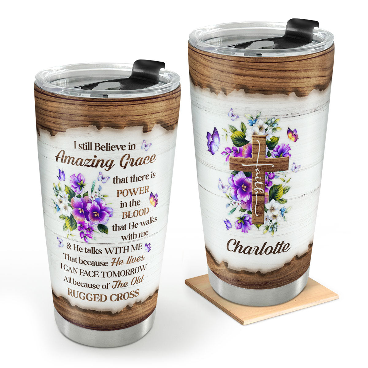 Personalized “Amazing Grace” Tumbler - A Symbol of Faith and Inspiration