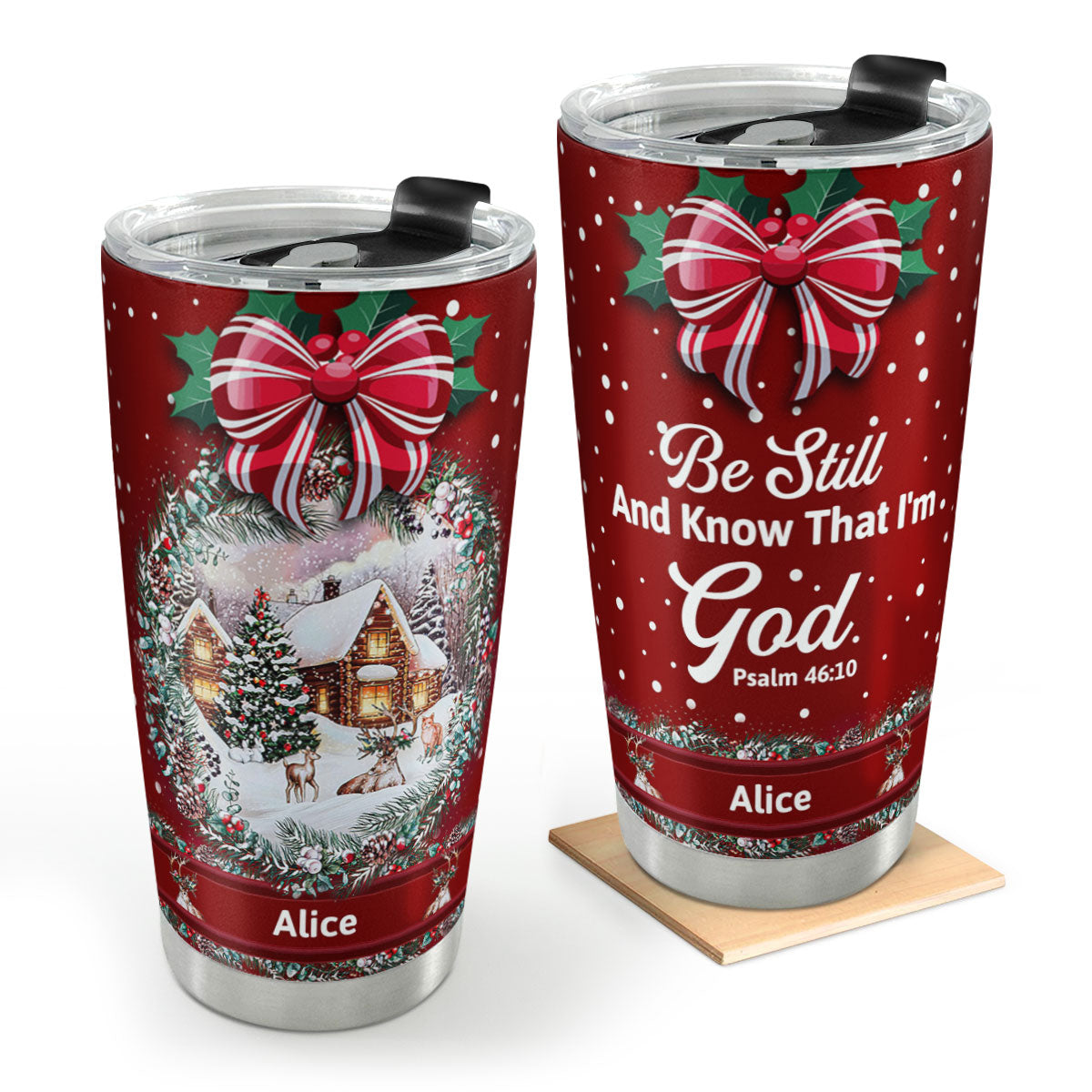 Be Still and Know That I Am God - Personalized Stainless Steel Tumbler