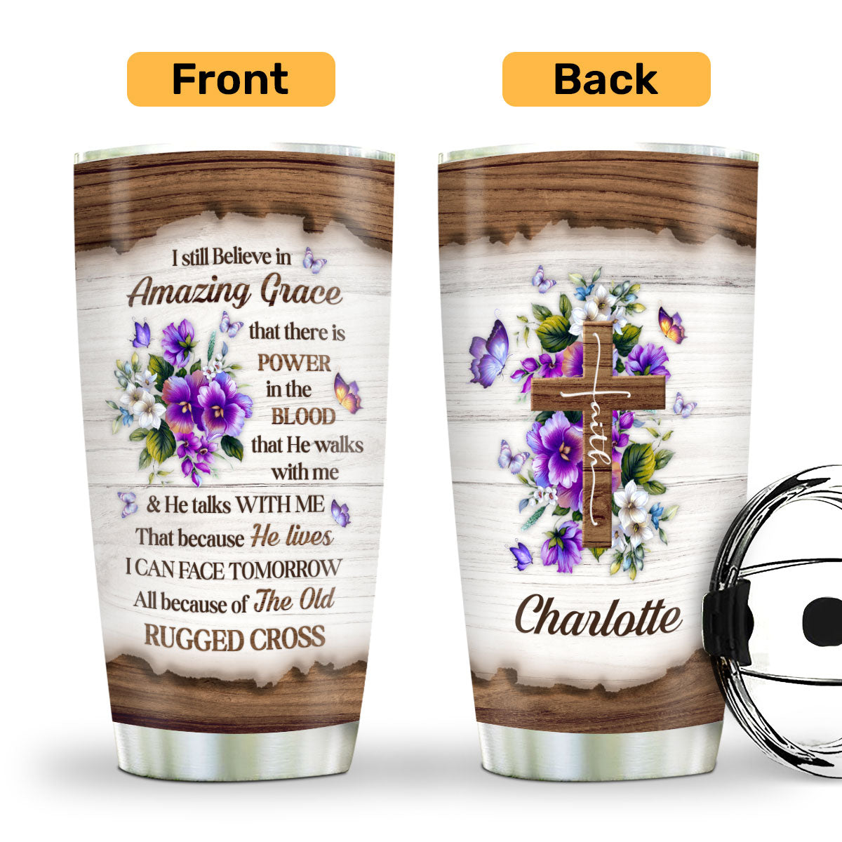 Personalized “Amazing Grace” Tumbler - A Symbol of Faith and Inspiration