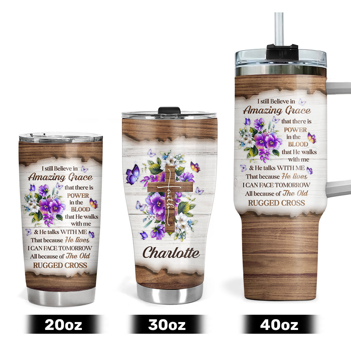 Personalized “Amazing Grace” Tumbler - A Symbol of Faith and Inspiration