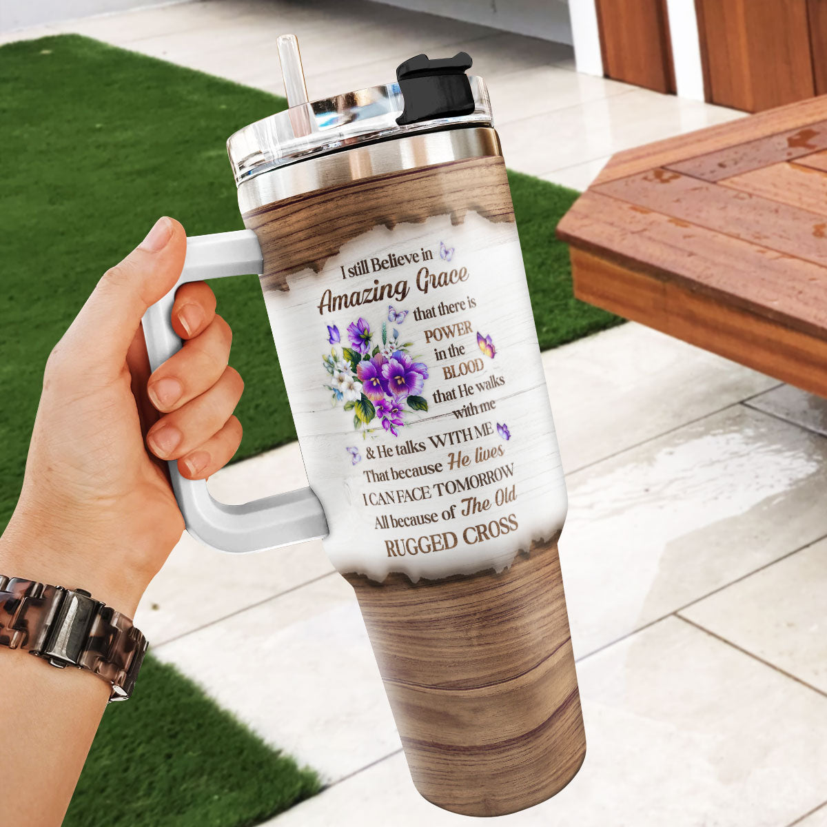 Personalized “Amazing Grace” Tumbler - A Symbol of Faith and Inspiration