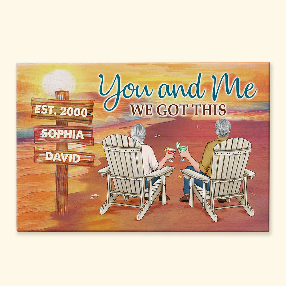 Custom Couple's 'You & Me We Got This' Canvas - Personalized Anniversary Gift