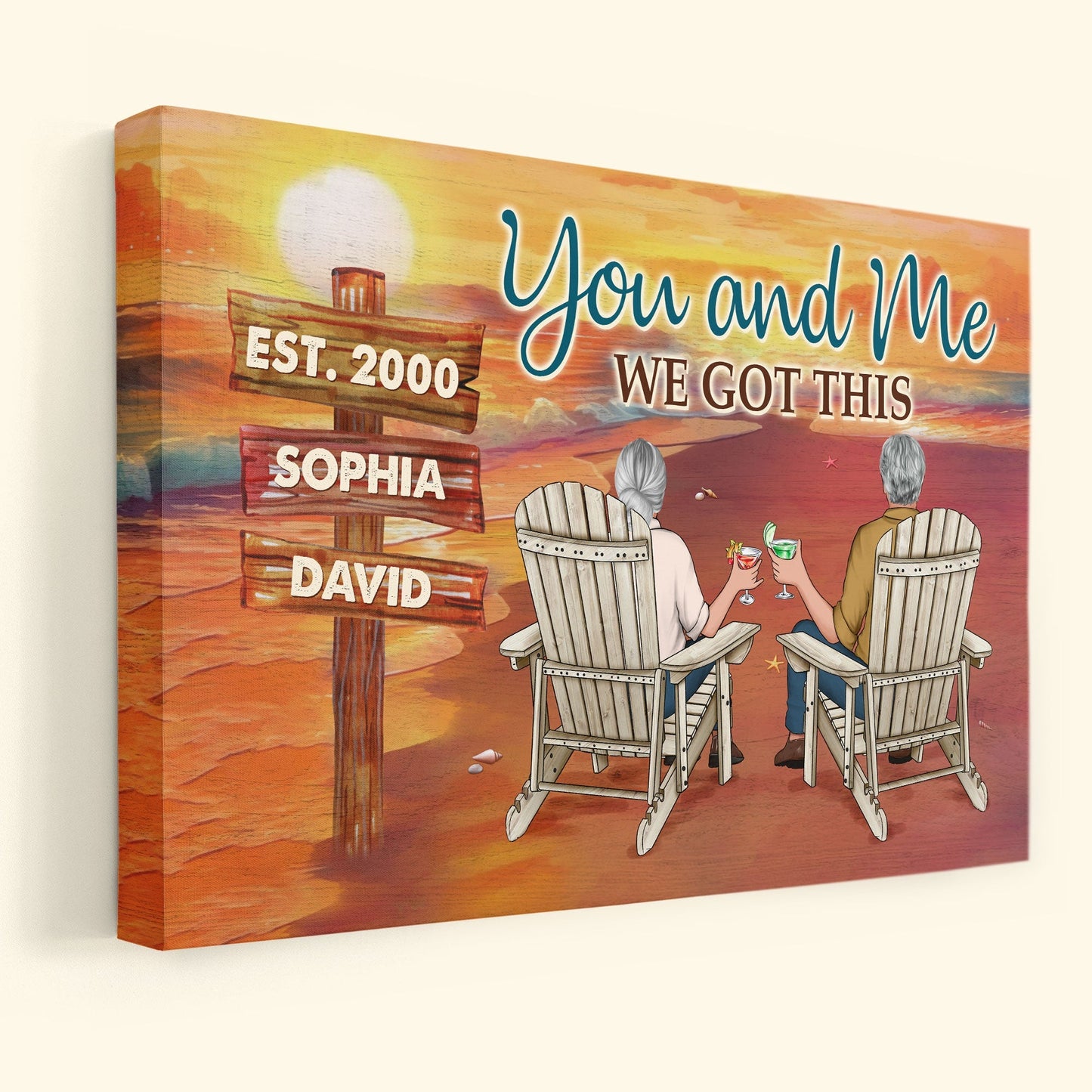 Custom Couple's 'You & Me We Got This' Canvas - Personalized Anniversary Gift