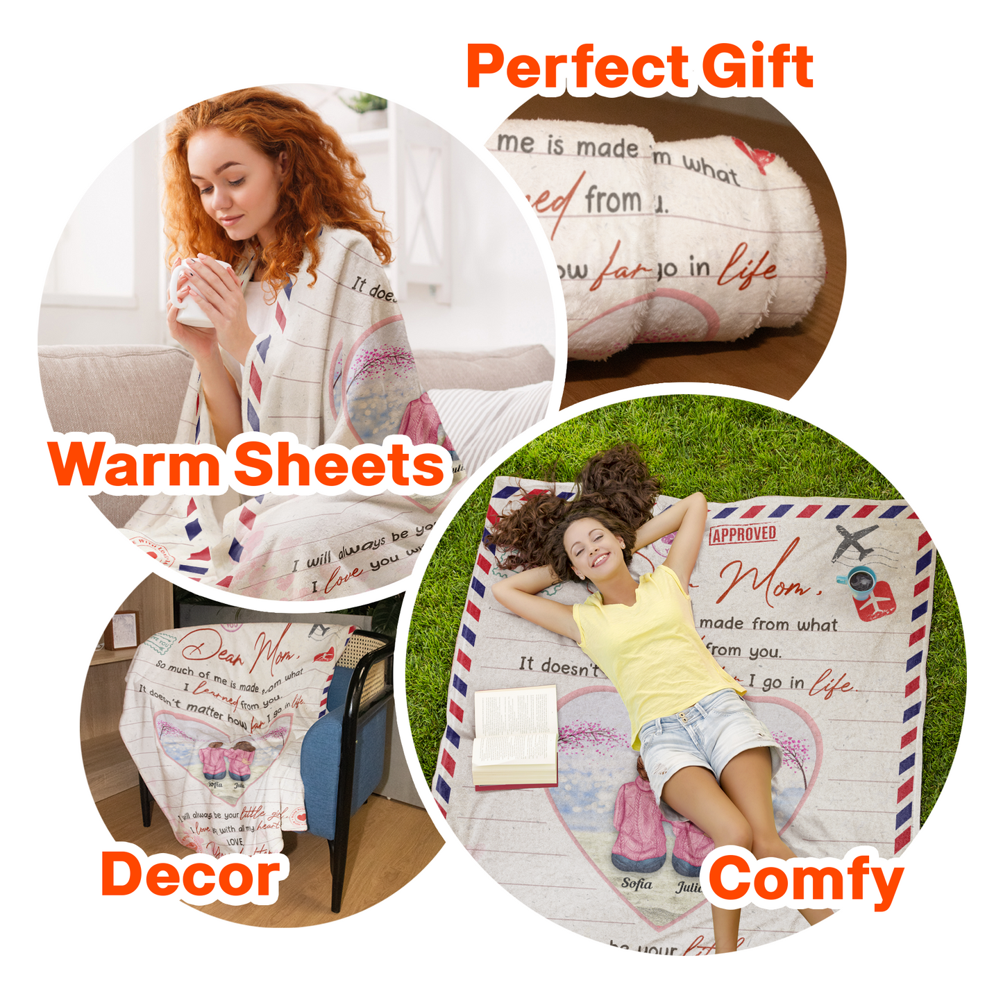 Custom 'Always Your Little Girl' Blanket – Heartfelt Gift for Mom