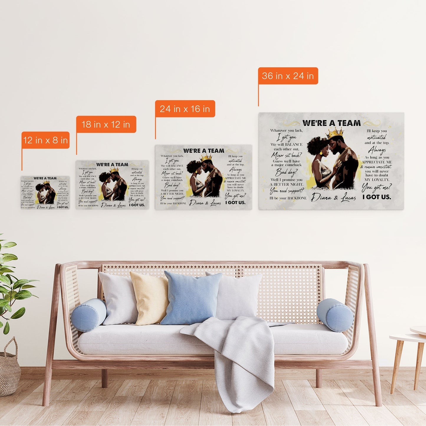 United We Stand: Personalized Canvas of Unity and Strength