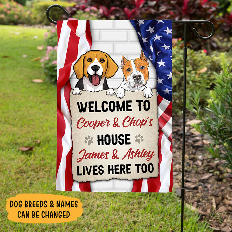 Welcome Home Garden Flag - Personalized for You and Your Furry Friend!