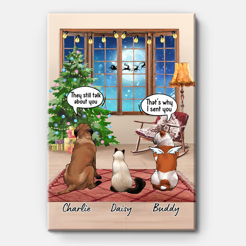 Personalized Pet Memorial For Loved One Canvas: 'I Still Talk About You' Remembrance Gift