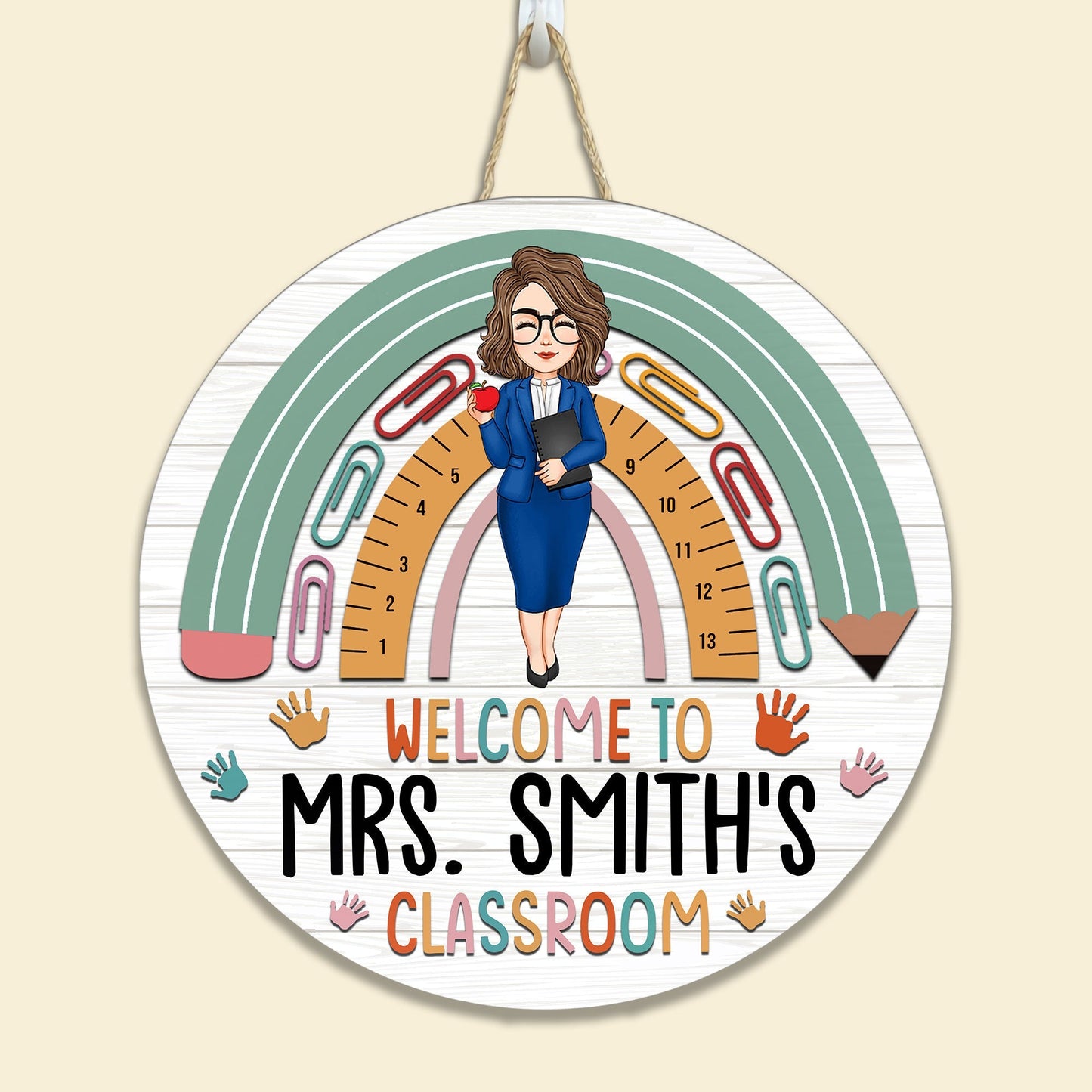 Custom Teacher 'Welcome To My Classroom' Wood Sign - Personalized Decor