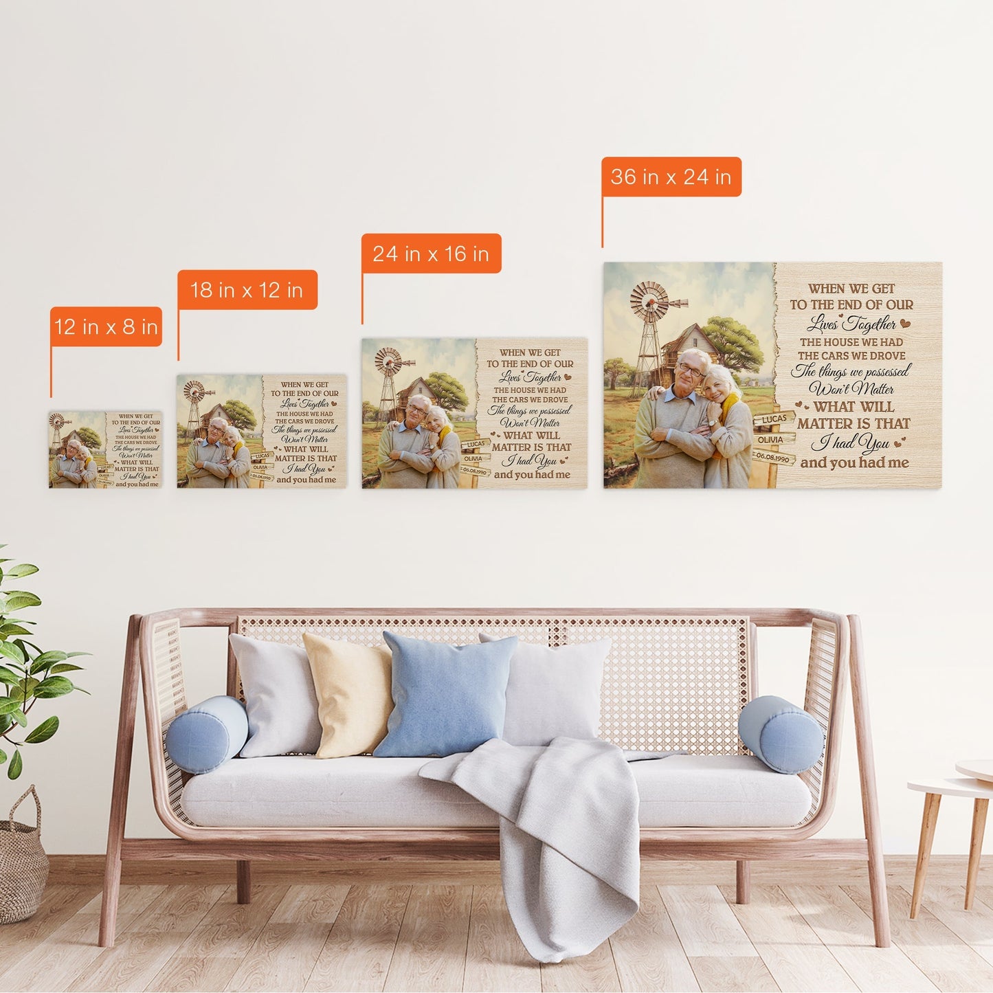 Personalized Keepsake Canvas for Couples: 'What Will Matter Is That I Had You'