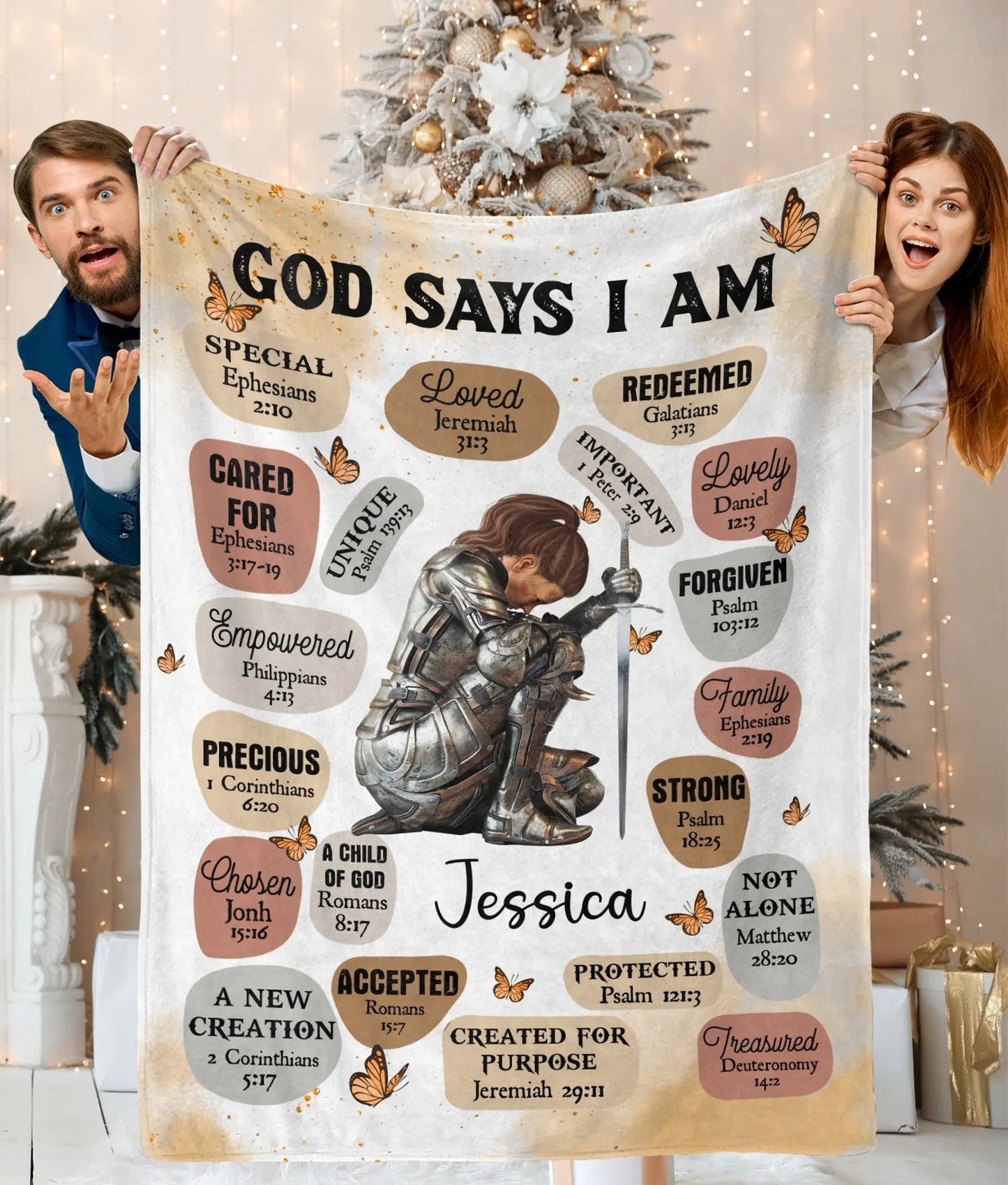 God Say I Am - Personalized Blanket - Woman Warrior Of God