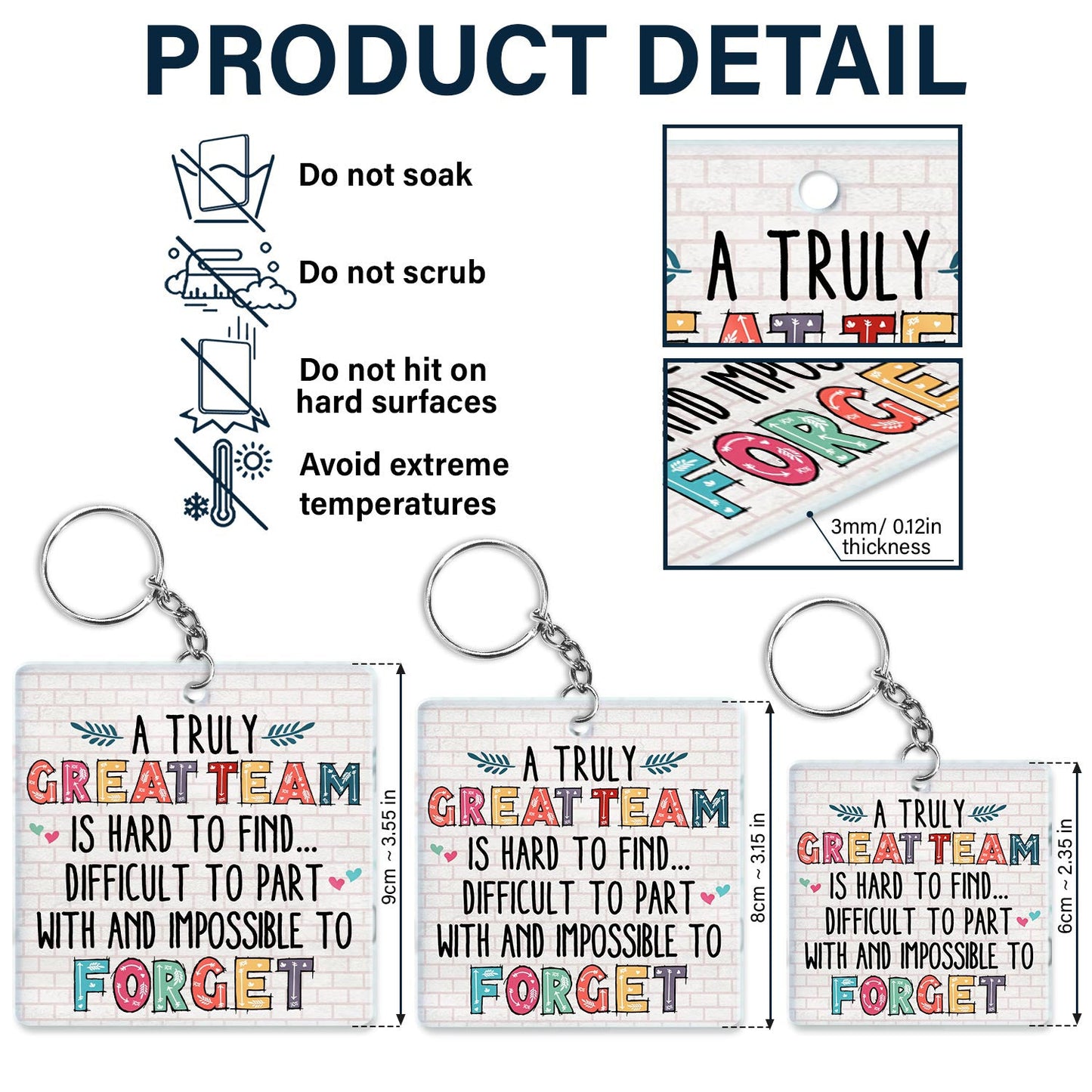 Personalized Work Besties Keychain: Funny 'Reason I Don't Punch People At Work' Gift