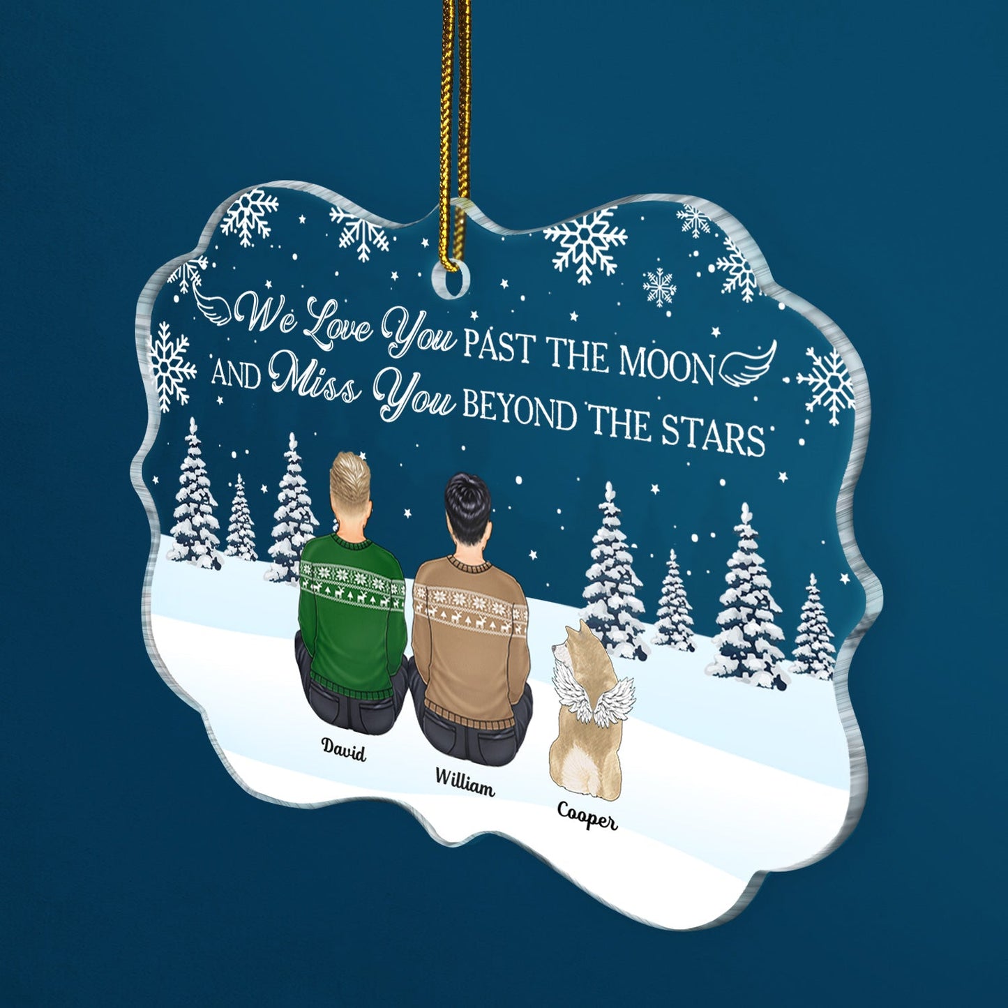 Personalized Dog Memorial For Loved One Christmas Ornament - 'No Longer By My Side Forever In My Heart'