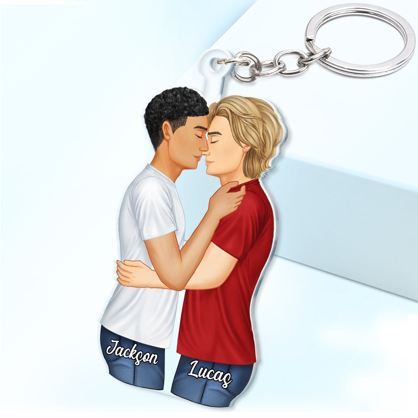 Personalized Couple Keychain - Romantic Anniversary & Valentine's Day Gift