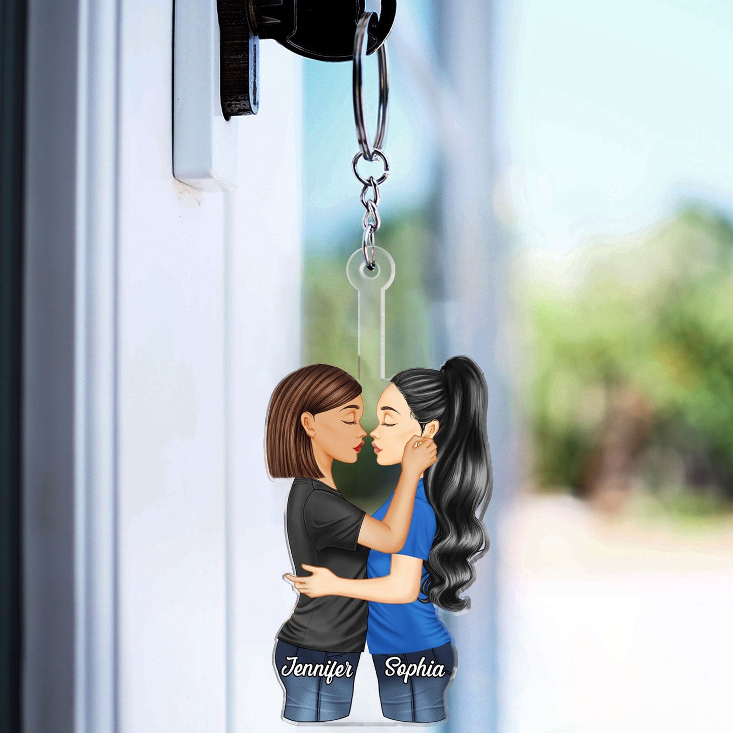 Personalized Couple Keychain - Romantic Anniversary & Valentine's Day Gift