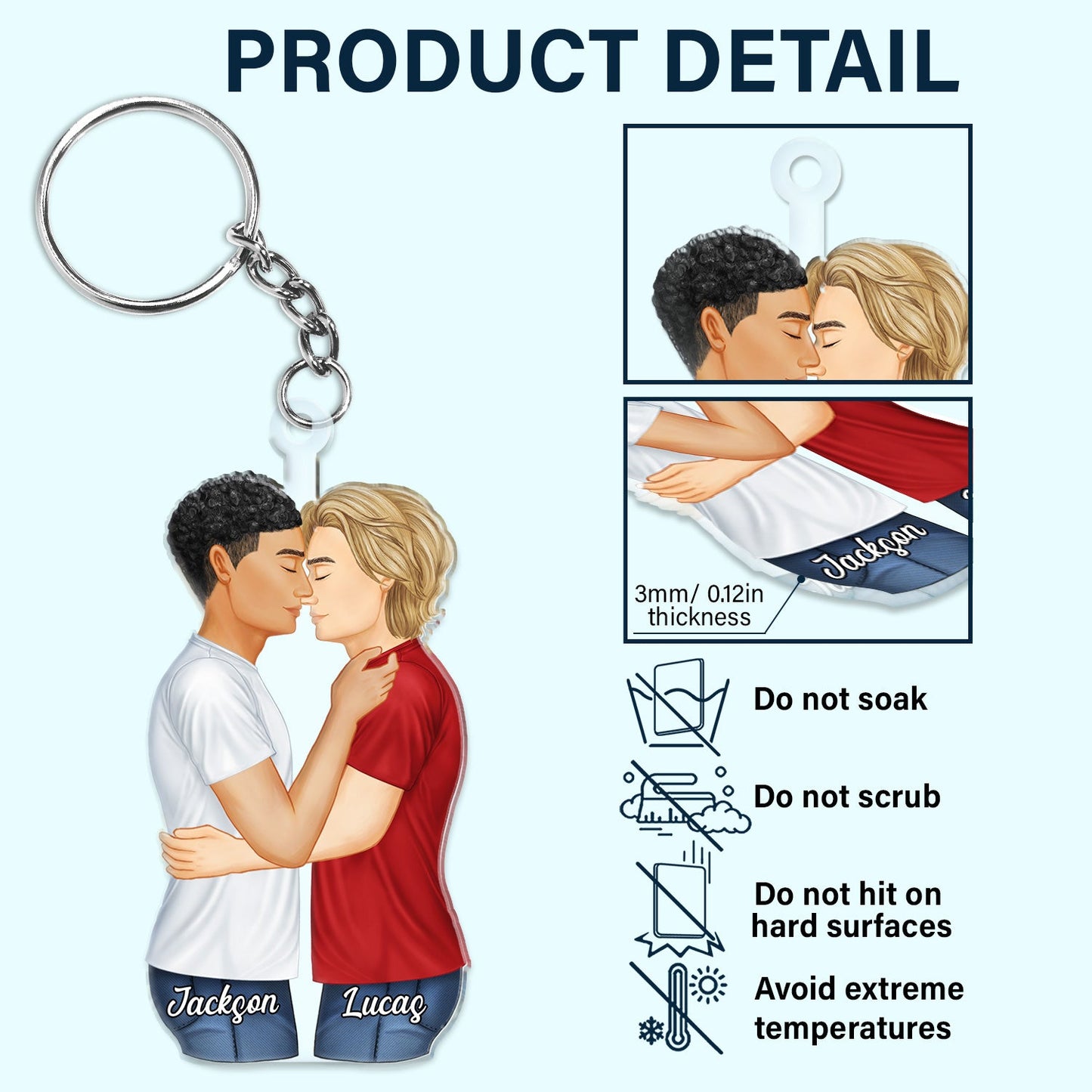 Personalized Couple Keychain - Romantic Anniversary & Valentine's Day Gift
