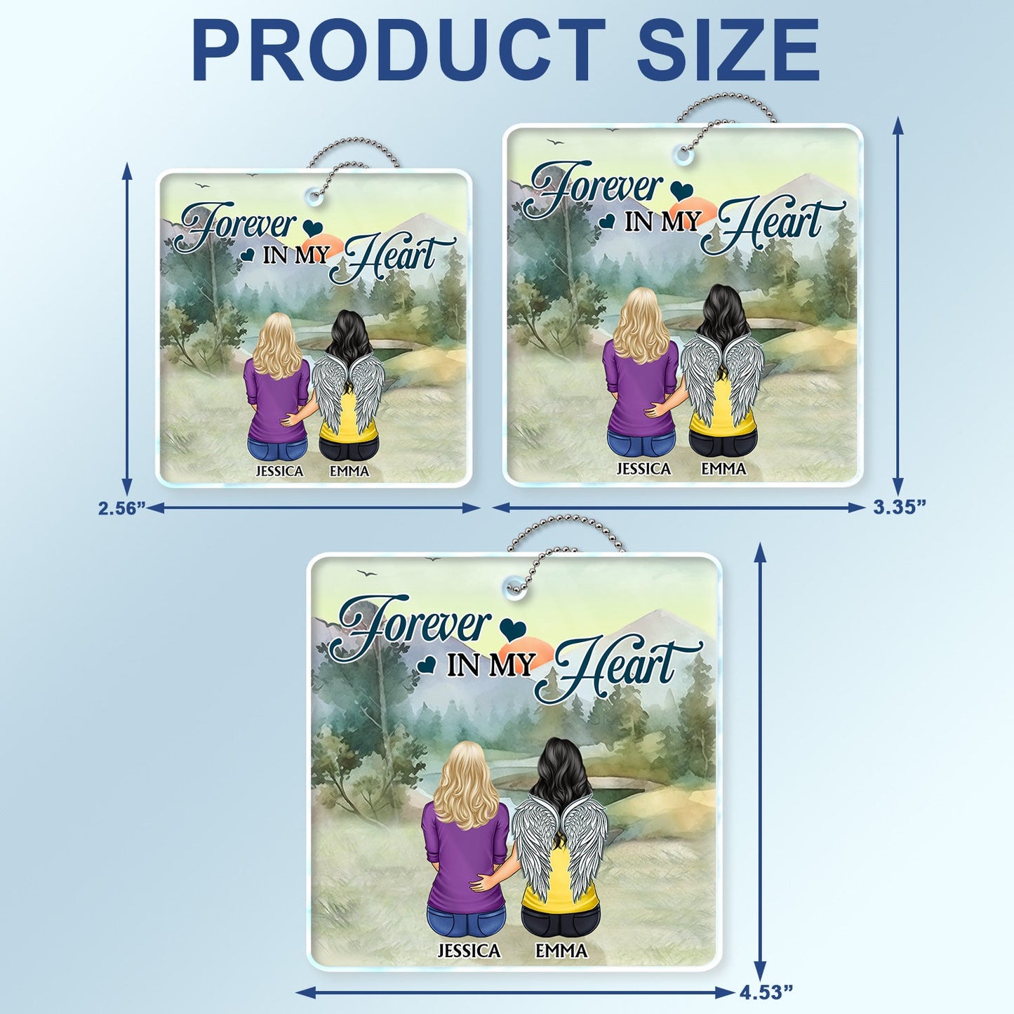 Personalized Memorial For Loved One Car Hanger: 'I Will Carry You Until I See You Again'