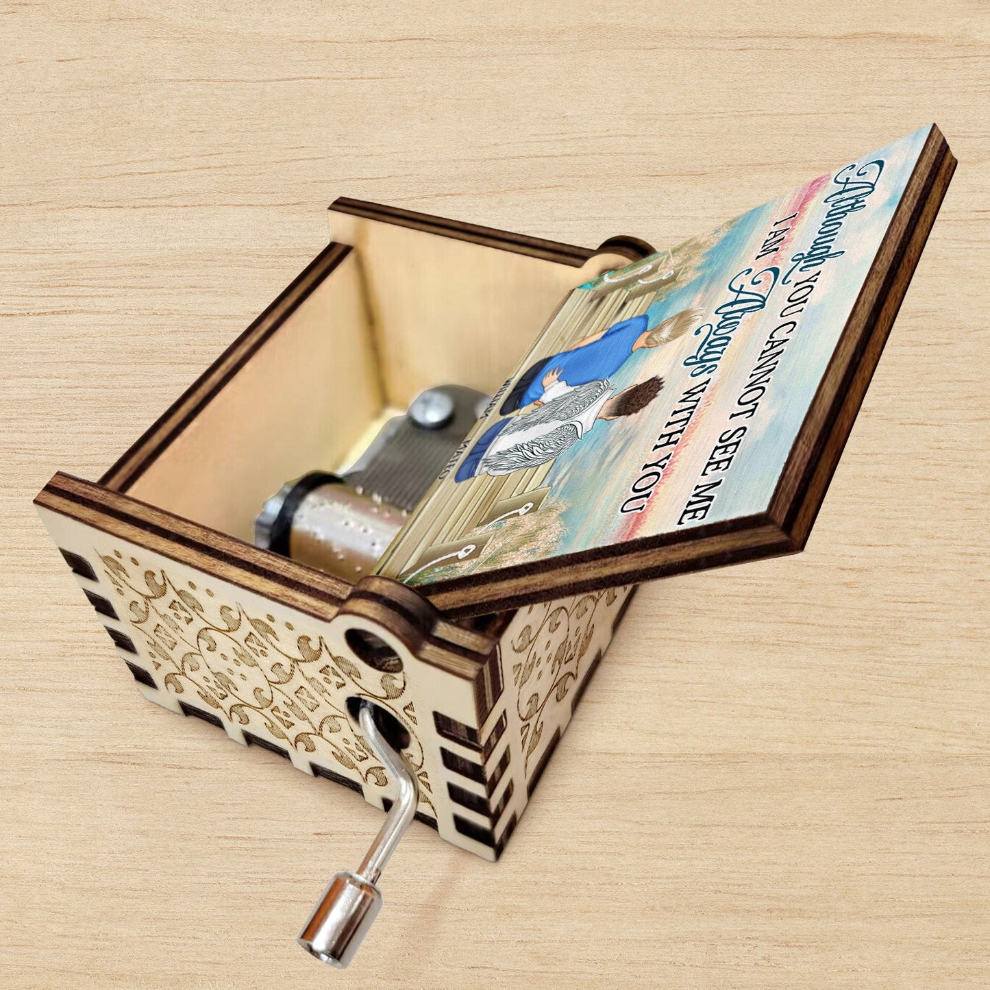 Personalized Memorial For Loved One Music Box: "I Will Carry You Until I See You Again" Gift