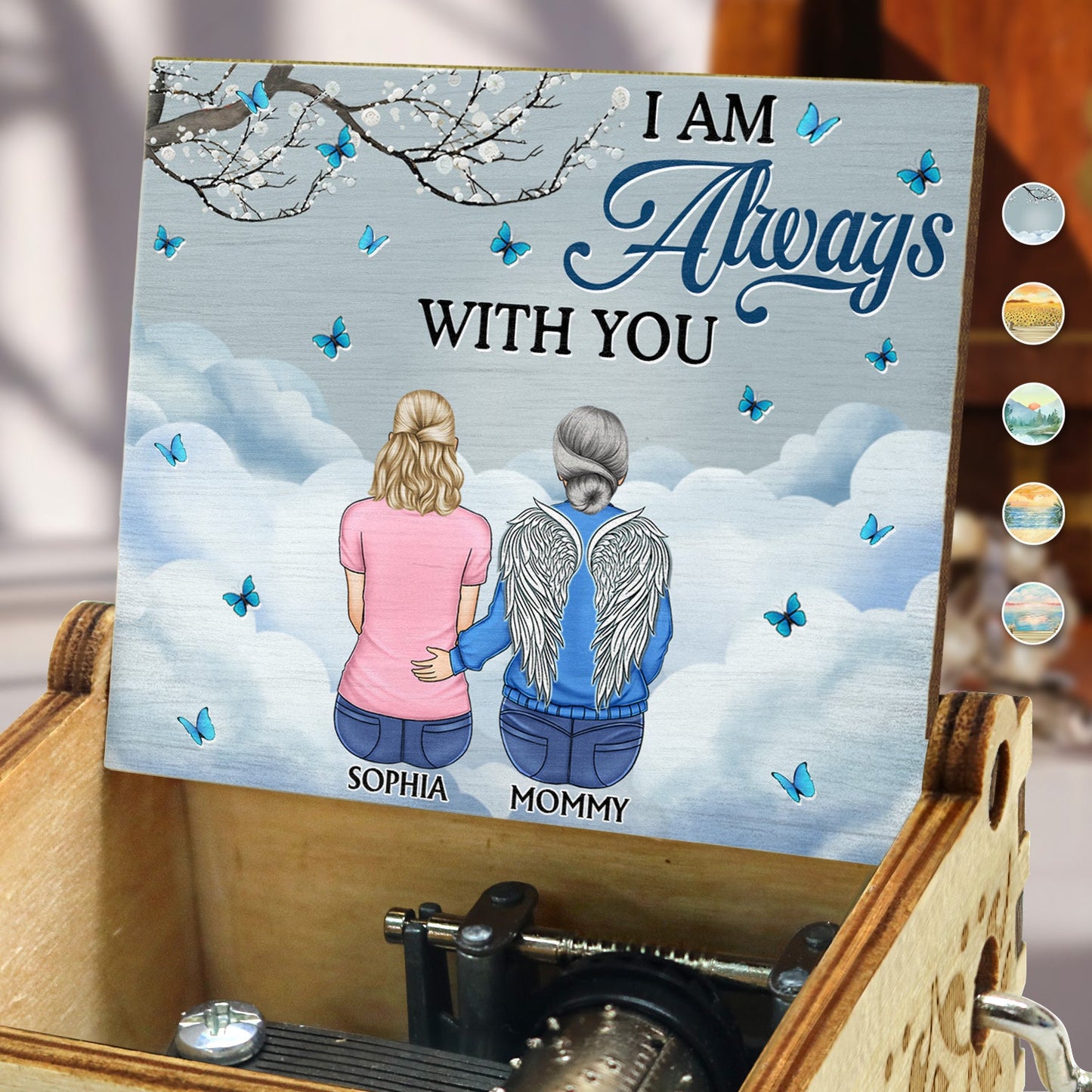 Personalized Memorial For Loved One Music Box: "I Will Carry You Until I See You Again" Gift