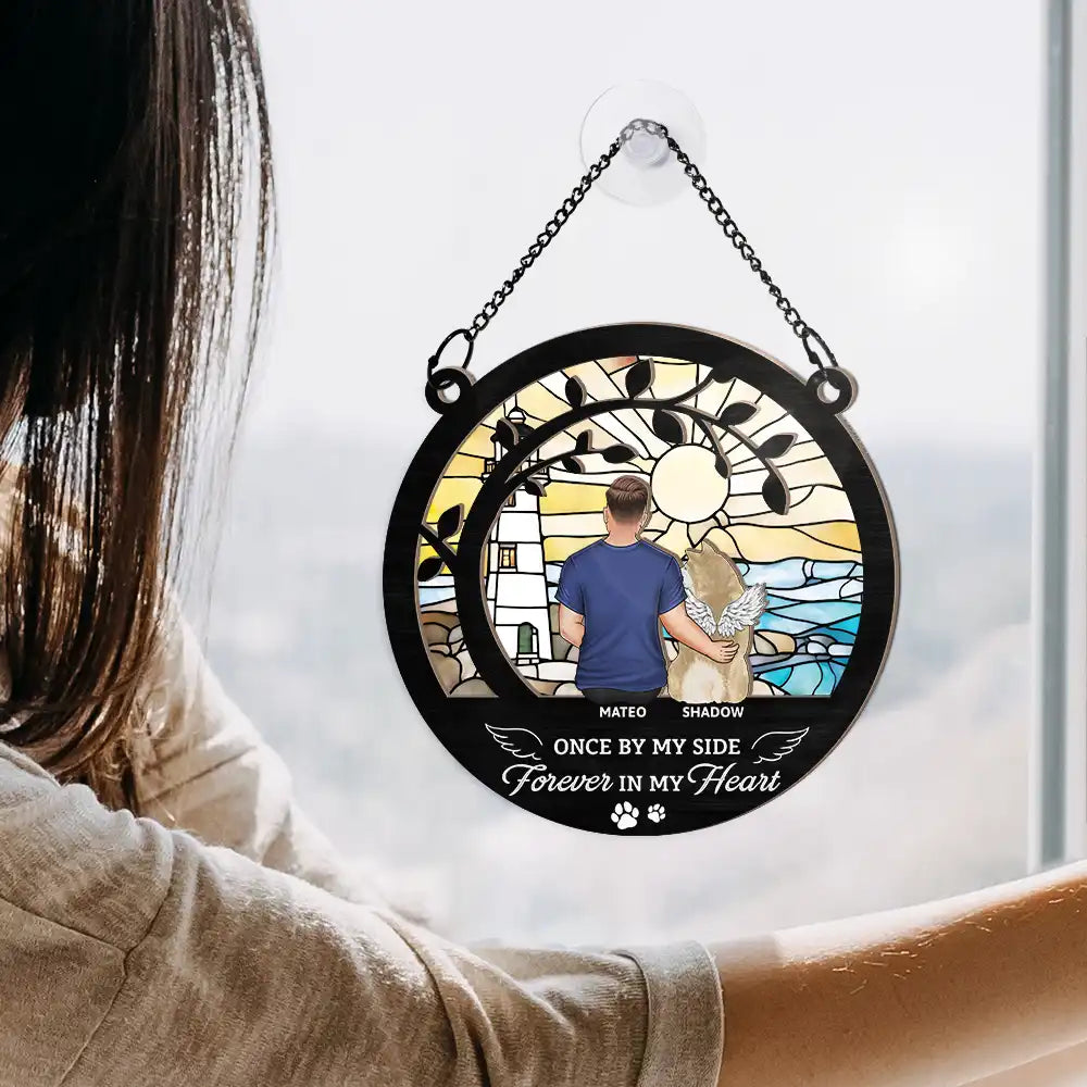 Your Memories Are The Light": Personalized Pet Memorial For Loved One Suncatcher Ornament