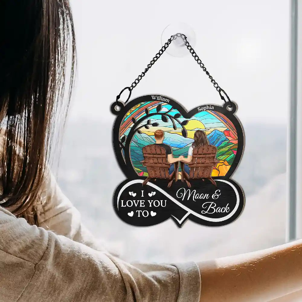 Personalized Couple's Suncatcher: "Till Our Last Breath" Romantic Keepsake