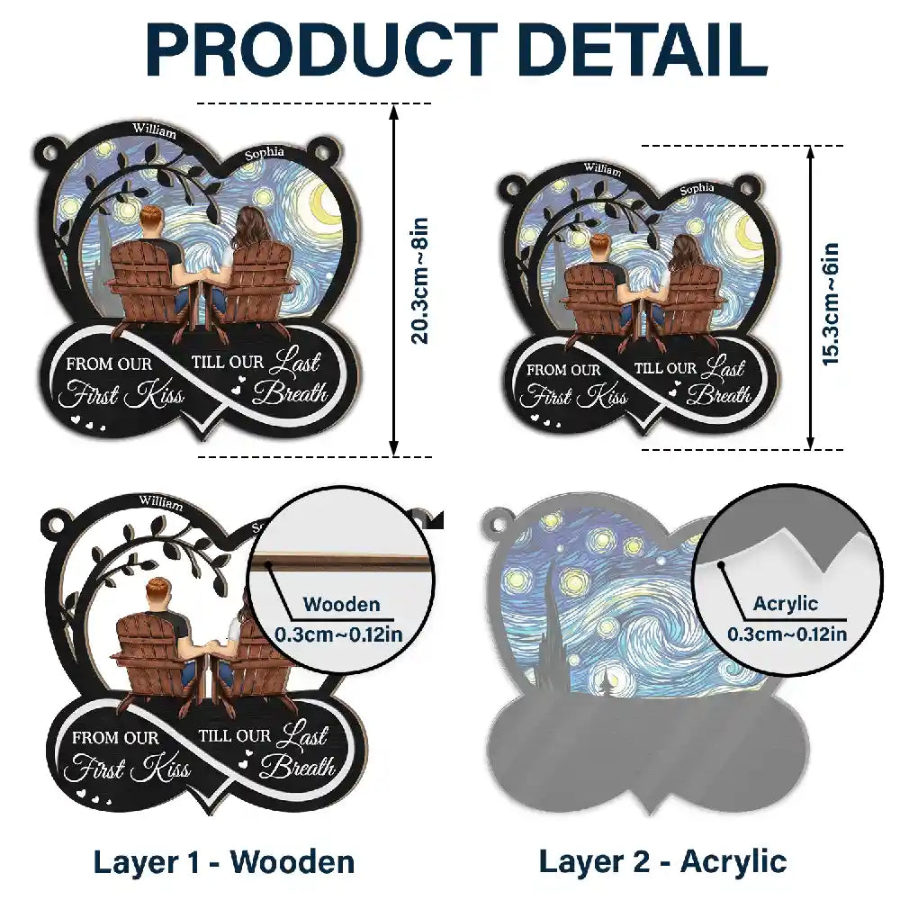 Personalized Couple's Suncatcher: "Till Our Last Breath" Romantic Keepsake