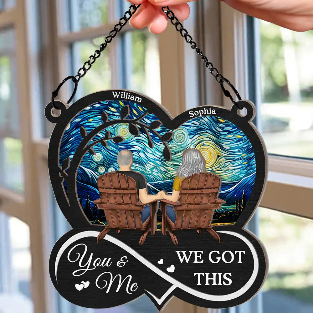 Personalized Couple's Suncatcher: "Till Our Last Breath" Romantic Keepsake