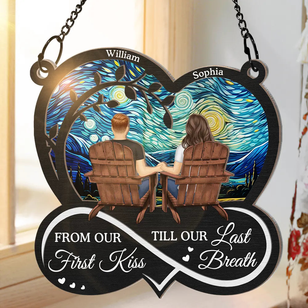 Personalized Couple's Suncatcher: "Till Our Last Breath" Romantic Keepsake
