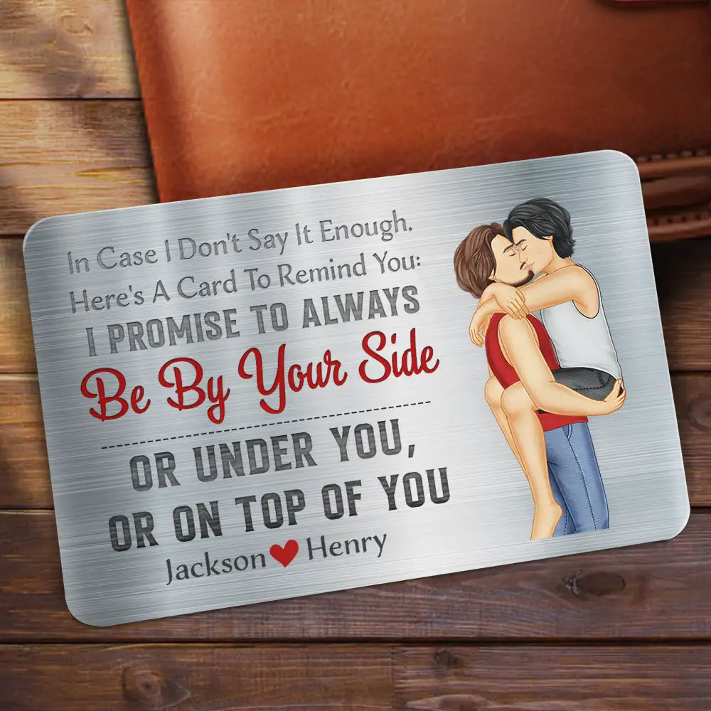 Personalized Humorous 'Love You For Who You Are' Wallet Card for Couples