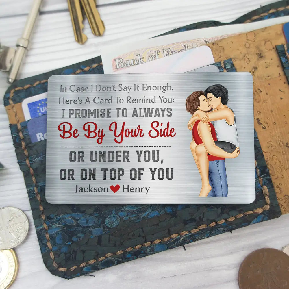 Personalized Humorous 'Love You For Who You Are' Wallet Card for Couples
