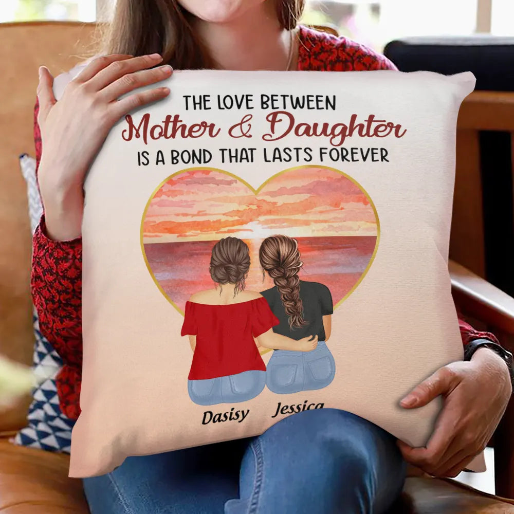Gift For Mother, Gift For Daughter - Mother & Daughters Forever Linked Together - Personalized Pillow